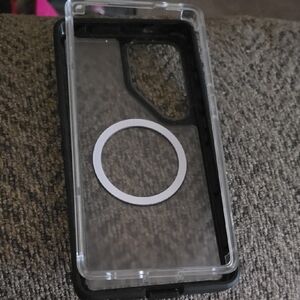 Encased Black/Clear Protective Phone Case For Samsung S25 Ultra